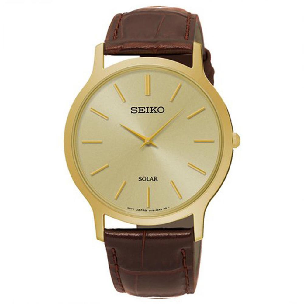 Seiko Jam Tangan Pria Kulit Cokelat SUP870P1 Original Bagus