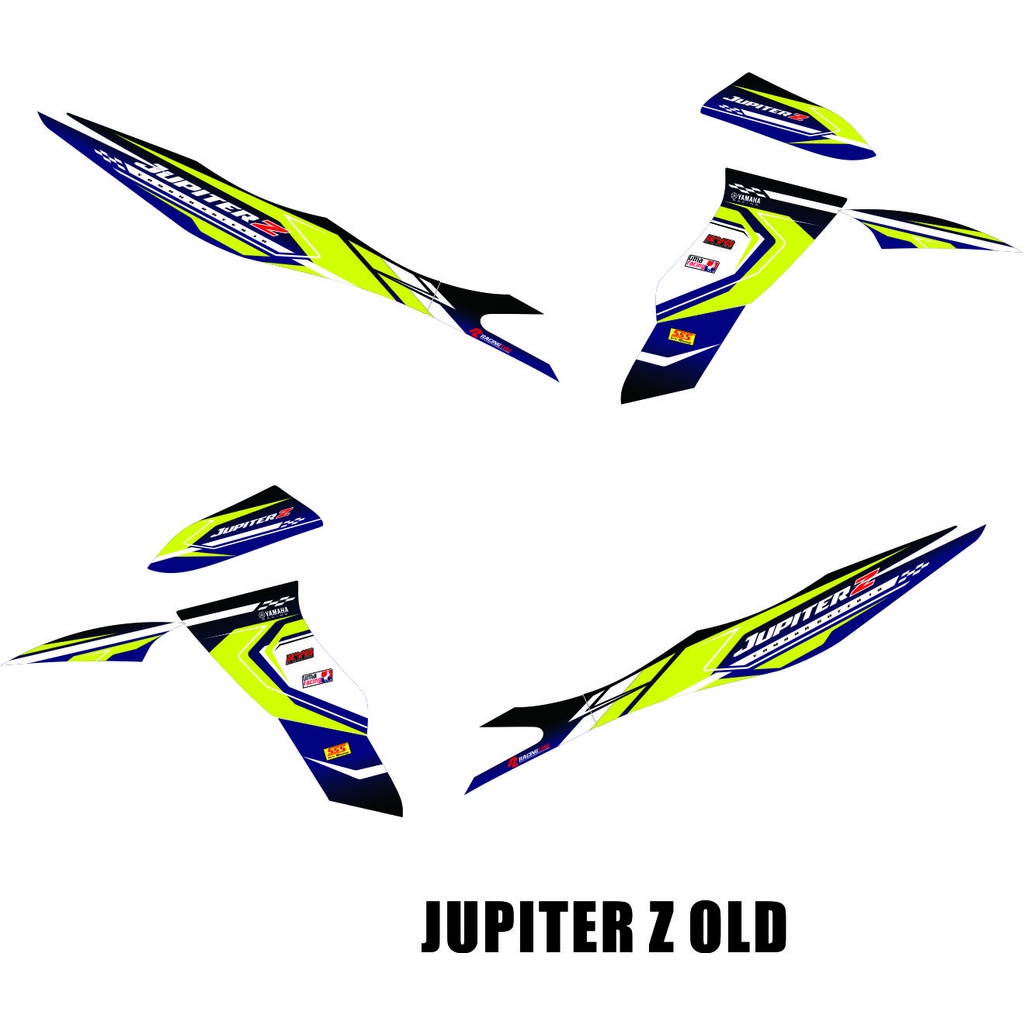 STICKER LIST YAMAHA JUPITER Z OLD VARIASI SIMPLE RACING MOTIF POLET LIST MOTOR JUPITER Z LAMA VARIAS