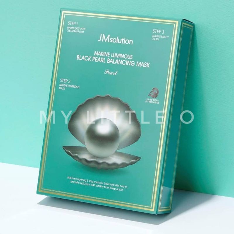 JM Solution Marine Luminous Black Pearl Balancing Mask ♡ Masker Wajah Sheetmask Korea ♡ Skincare