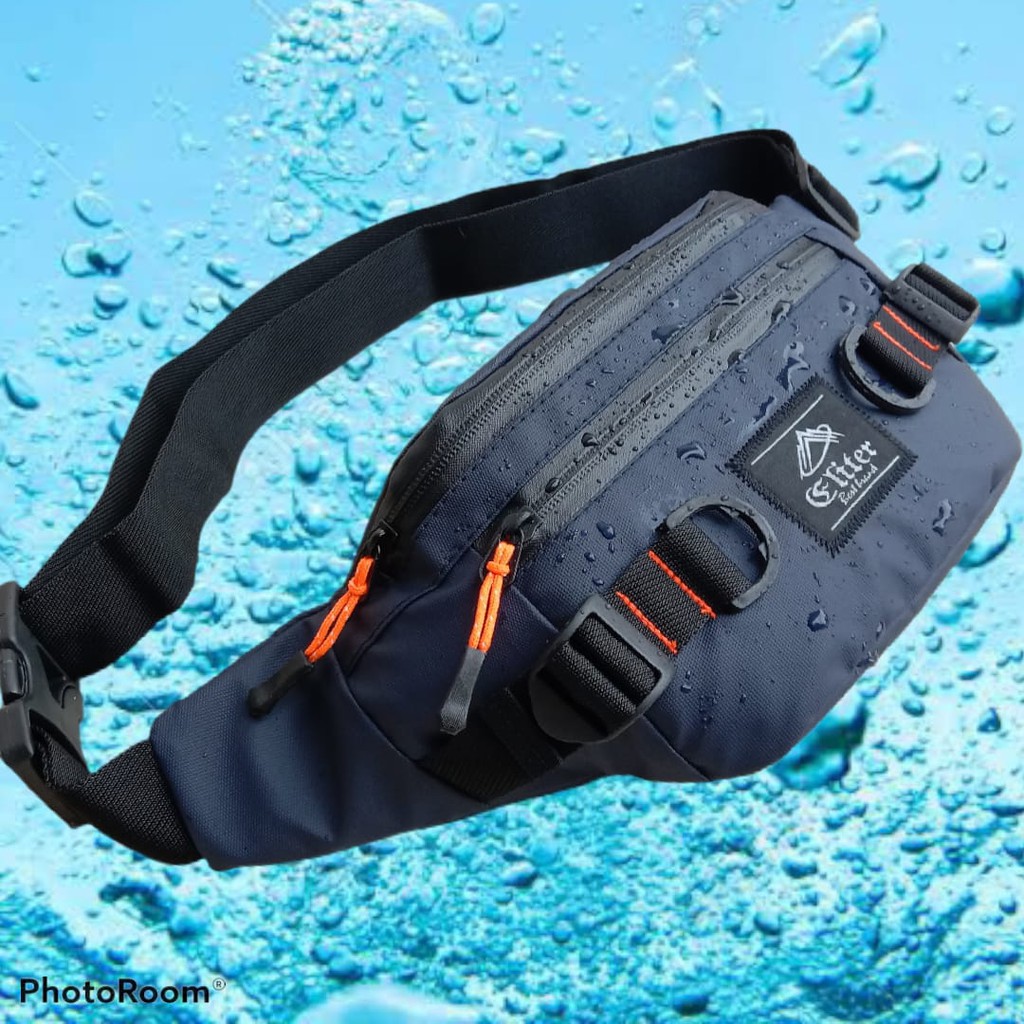 waistbag eliter pria waterproof tas selempang anti air