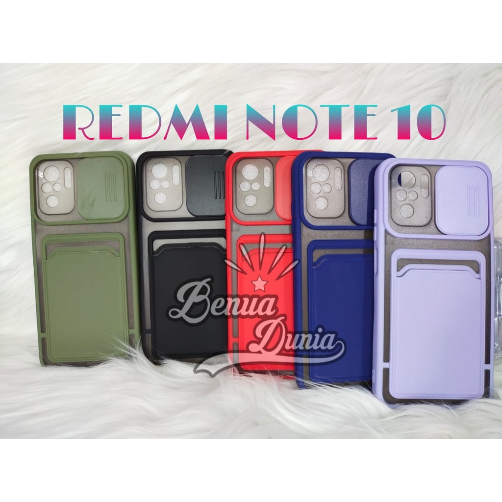 XIAOMI REDMI NOTE 10 -REDMI NOTE 10 PRO/CASE SLEDING PLUS SLOT CARD PELINDUNG KAMERA REDMI NOTE 10 -REDMI NOTE 10 PRO - BD