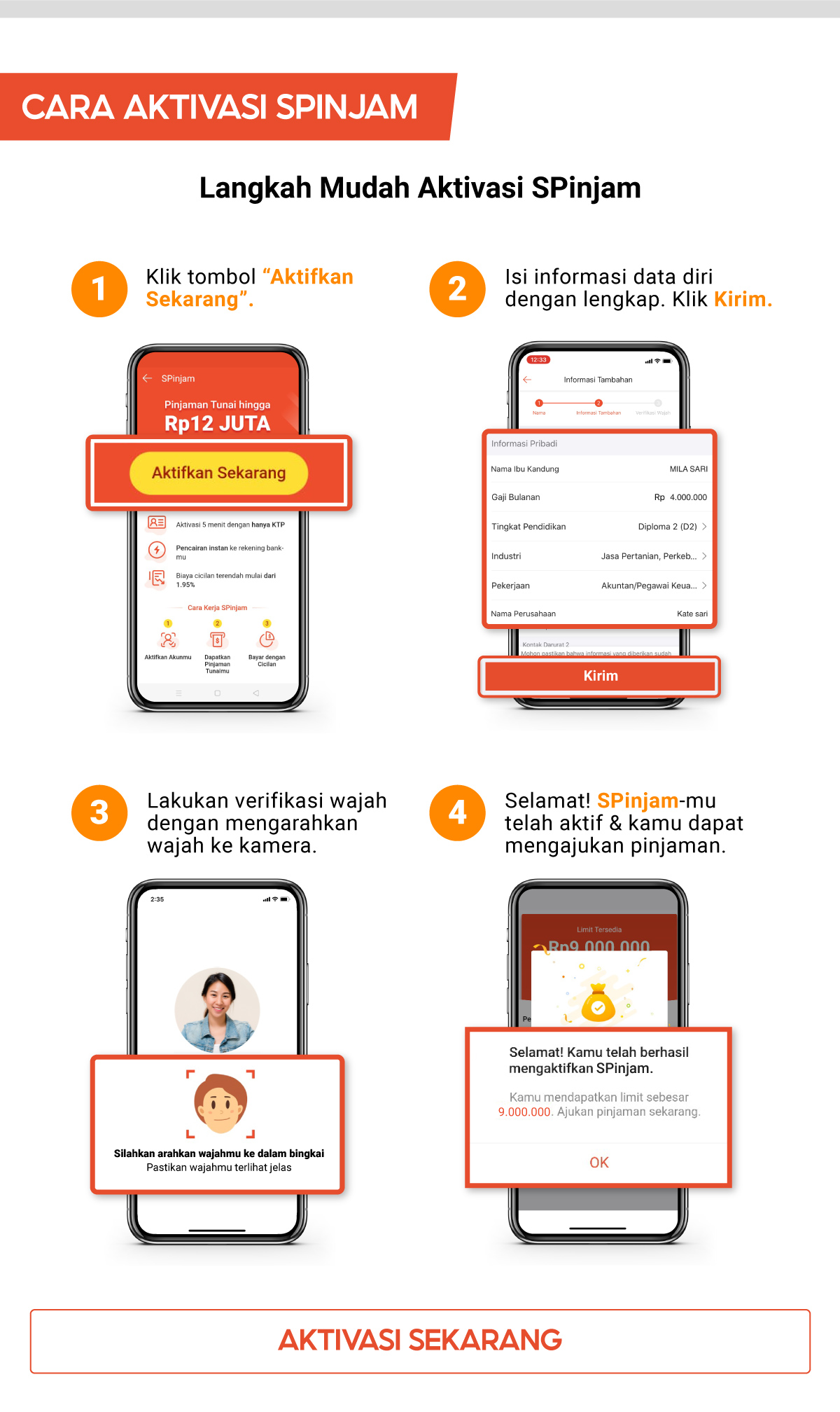 Pinjaman Online Resmi, Cicilan S/D 12 Bulan | SPinjam