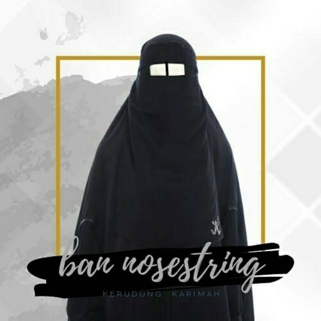 Cadar Bandana Nose String Niqab Bandana Tali Hidung merk Kerudung Karimah