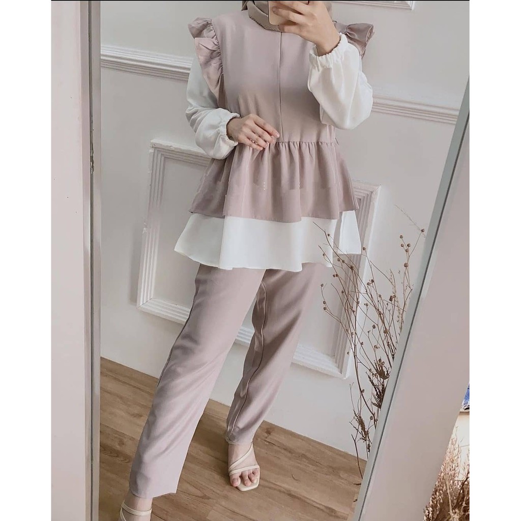 (MURAH) SETELAN NAURA ONE SET // ONE SET NAURA