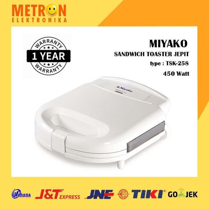 MIYAKO TSK-258 PANGGANGAN ROTI / SANDWICH TOASTER / TSK258 Termurah