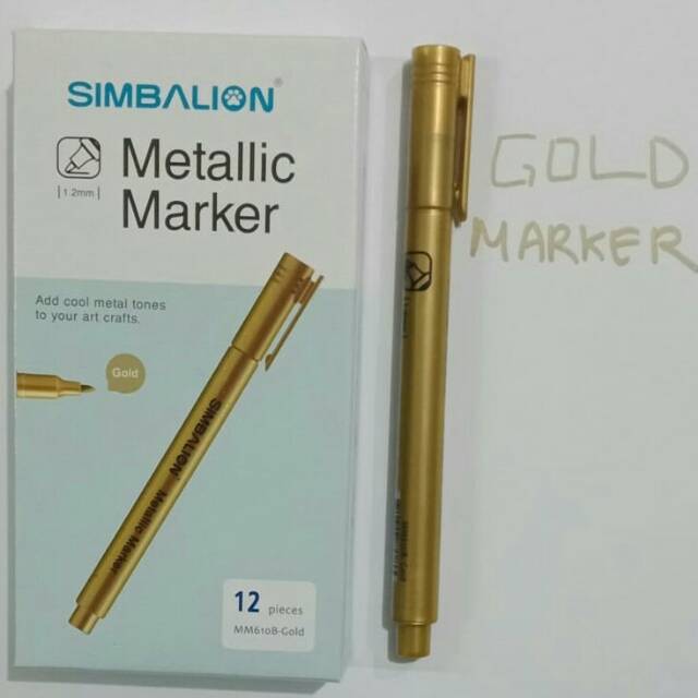

Spidol permanen warna gold dan silver