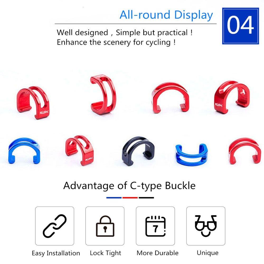 R-FLOWER 5 Pcs Kabel Rem/Line Gesper Aksesoris Pandu Jalan Outdoor MTB Sepeda C-buckle Clasps