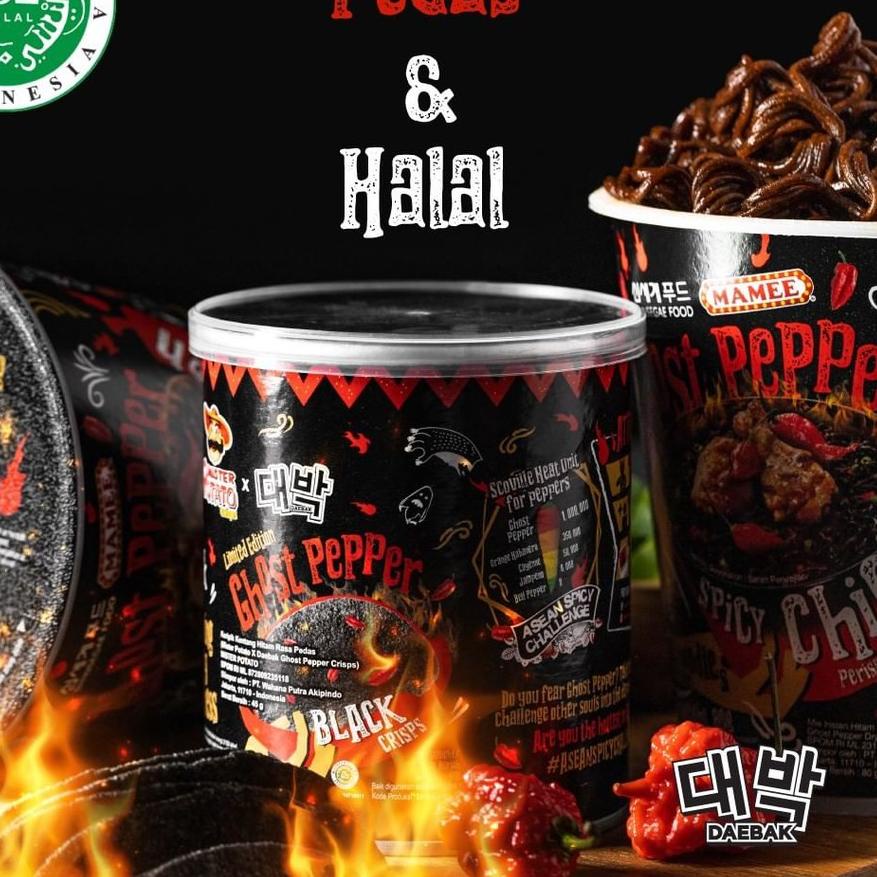 Paqui Potato Ghost Pepper X Daeblak - Makanan Pedas Dan Halal - Paqui One Chips - Halal