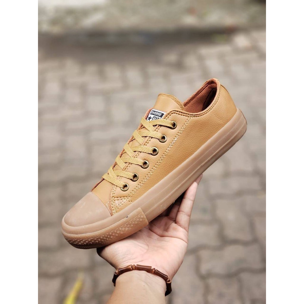 PROMO 8.8 TERLARIS TERMURAH TERKINI SEPATU CONVERSE ALL STAR KULIT GUM PENDEK SEPATU PRIA WANITA