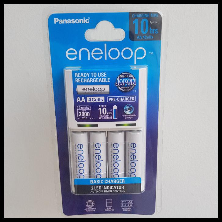 ENELOOP PANASONIC AA 2000MAH 4PCS AA/ CHARGER+ 4 BATRE ENELOOP