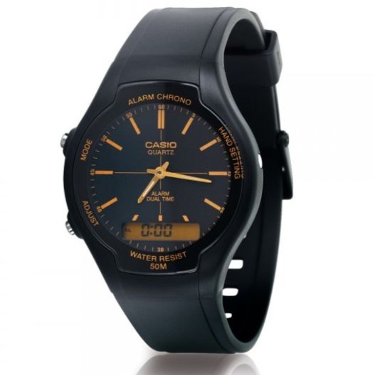 Casio Original AW-90H Jam Tangan Pria - Digital - Karet - Hitam