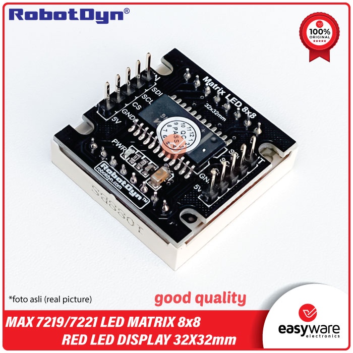 RobotDyn MAX 7219 MAX 7221 LED Matrix 8x8 32x32mm Dot Matrix