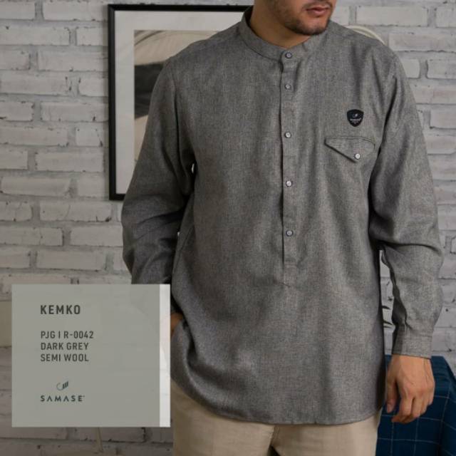 limited stok koko samase kode r0042 warna dark grey abu tua
