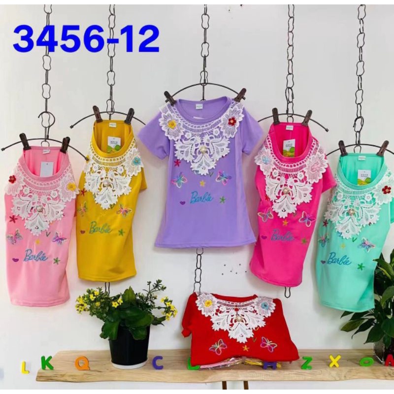 Atasan Anak Perempuan//Kaos Import Motif Renda Usia 2-6tahun