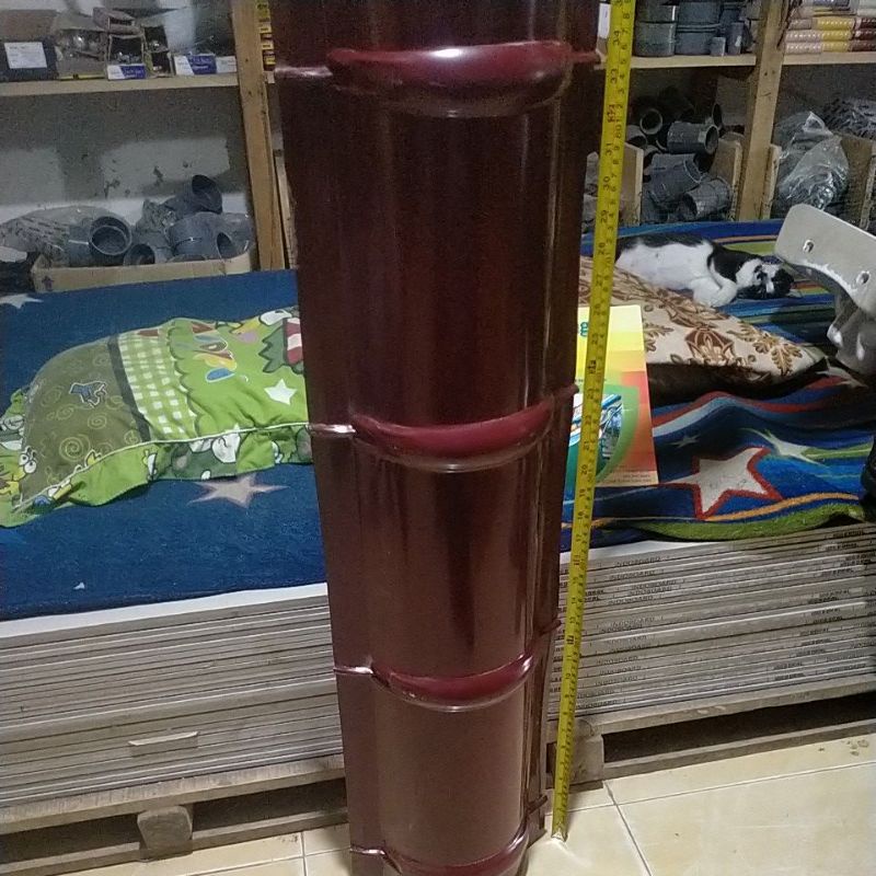 Atap Genteng Metal Prabung Maroon, Hitam,Biru 92x24