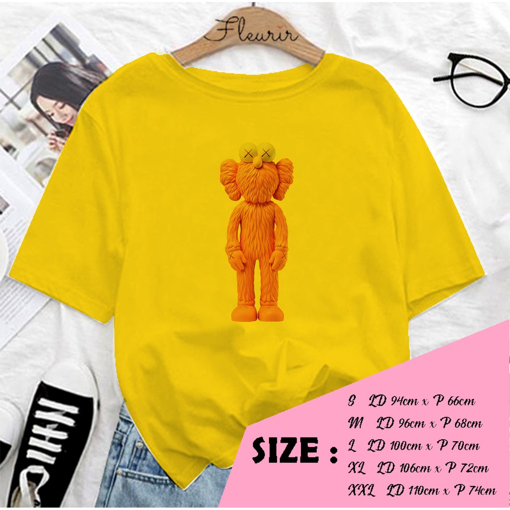 FLEURIR - KAOS KAWS PK WANITA DEWASA LENGAN PENDEK TUMBLR TEE UNISEX