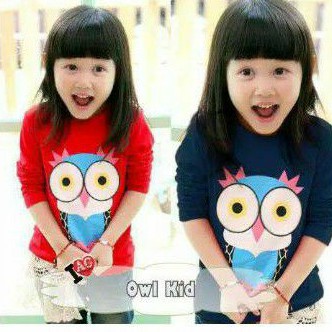 Baju Anak Perempuan rajut halus Owl Kids good quality