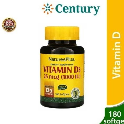 Nature's Plus Vitamin D3 1000 IU 180 Softgel/Natures Plus/Vitamin D Lc