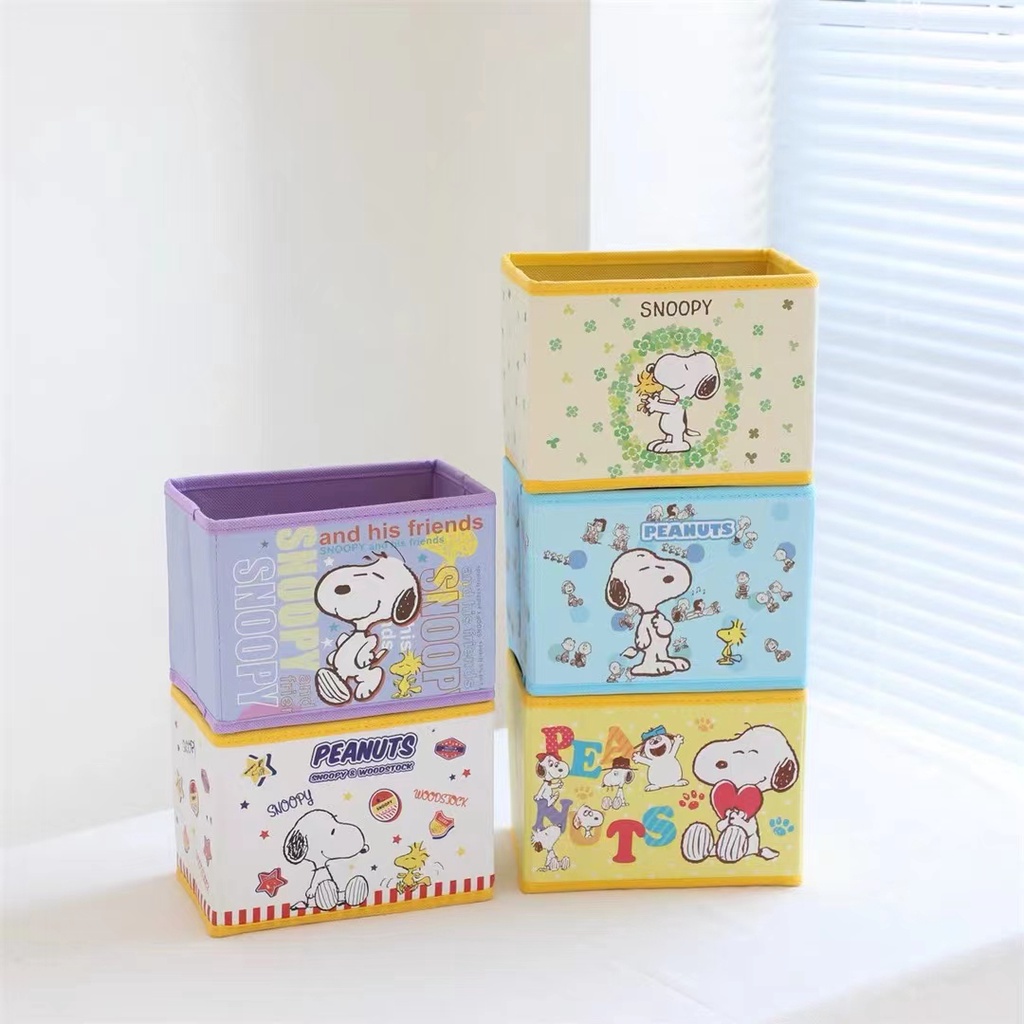 Storage box organizer karakter ST03 Box lipat serbaguna penyimpanan melody kitty kuromi snoopy doraemon snoopy