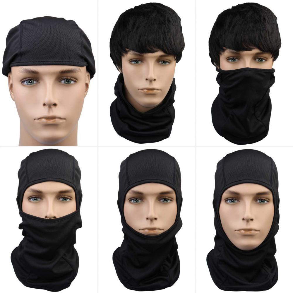 Masker Motor Full Face Multi fungsi anti UV Topeng Ninja Anti Sinar matahari Polyester Windproof anti angin Black Balaclava For Motorcycle Helmet Breathable Dustproof Motorcycle Face Mask Windproof Scarves Mask Neck Warmer Headwear