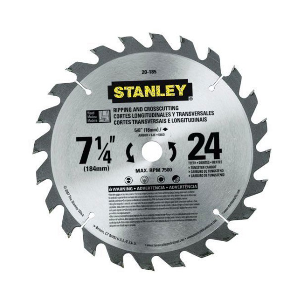  STANLEY  Mata Gergaji  Kayu  7 Inch X 24T Circular Saw Blade 