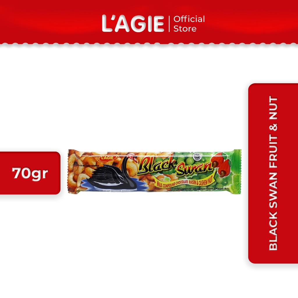 

Lagie Coklat Kismis&Kacang Mete Black Swan 70gr