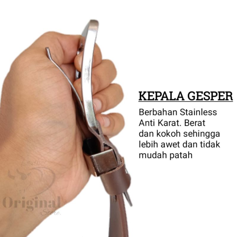 Ikat Pinggang Pria Kulit Asli/Sabuk Kulit Pria/Gesper Kulit Asli/Belt Kulit Garut