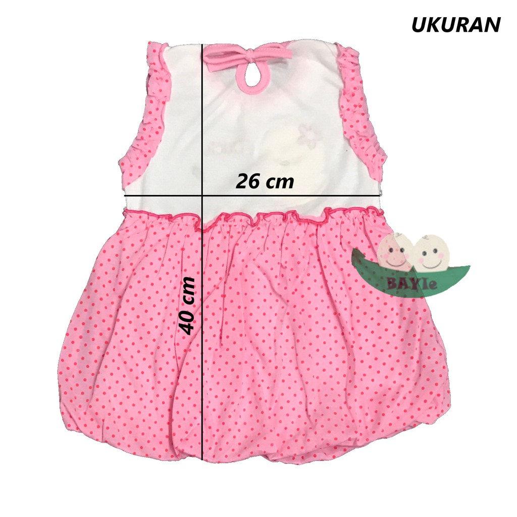 BAYIe - Baju bayi Perempuan Dress Ballon motif DUCK PLANET KIDS  usia 0-12 bulan/Pakaian anak Cewek