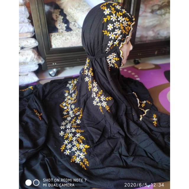 MUKENA TERUSAN RAYON MELATI/MUKENA BORDIR/MUKENA LAJURAN DEWASA