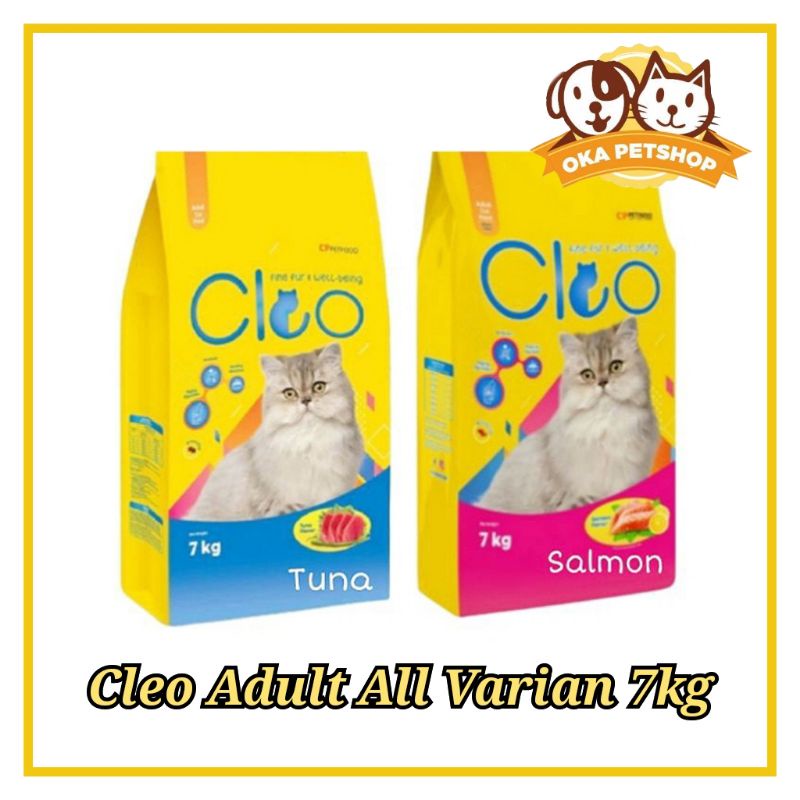 makanan kucing Cleo adult tuna salmon all varian 7kg / GRAB makanan kucing Cleo adult 7kg