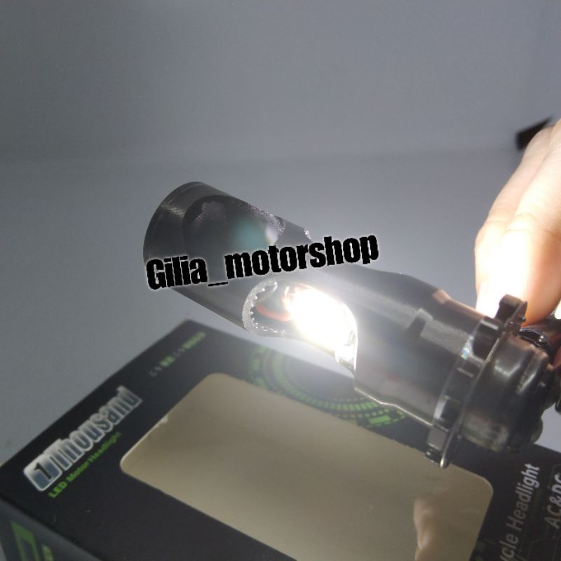 Lampu Utama Headlight LED H6 Model Kipas 2 sisi nyala putih 1 Thousand Original