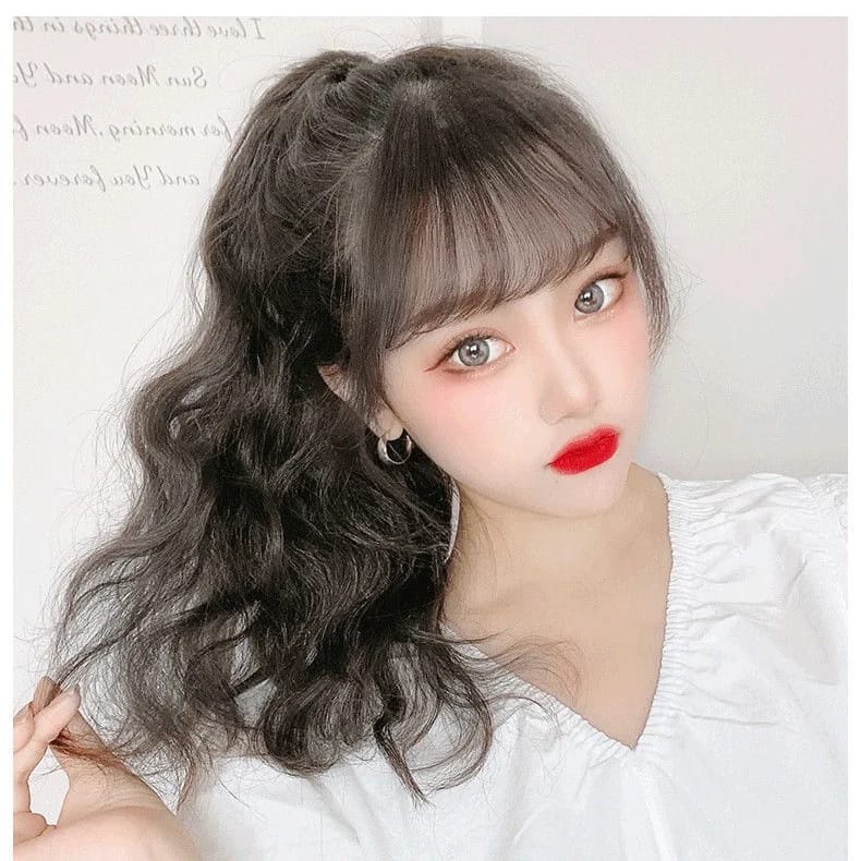 JEPIT RAMBUT PONYTAIL WAVE KOREA IMPORT AKSESORIS FASHION WIG HAIR EXTENSION RAMBUT PALSU