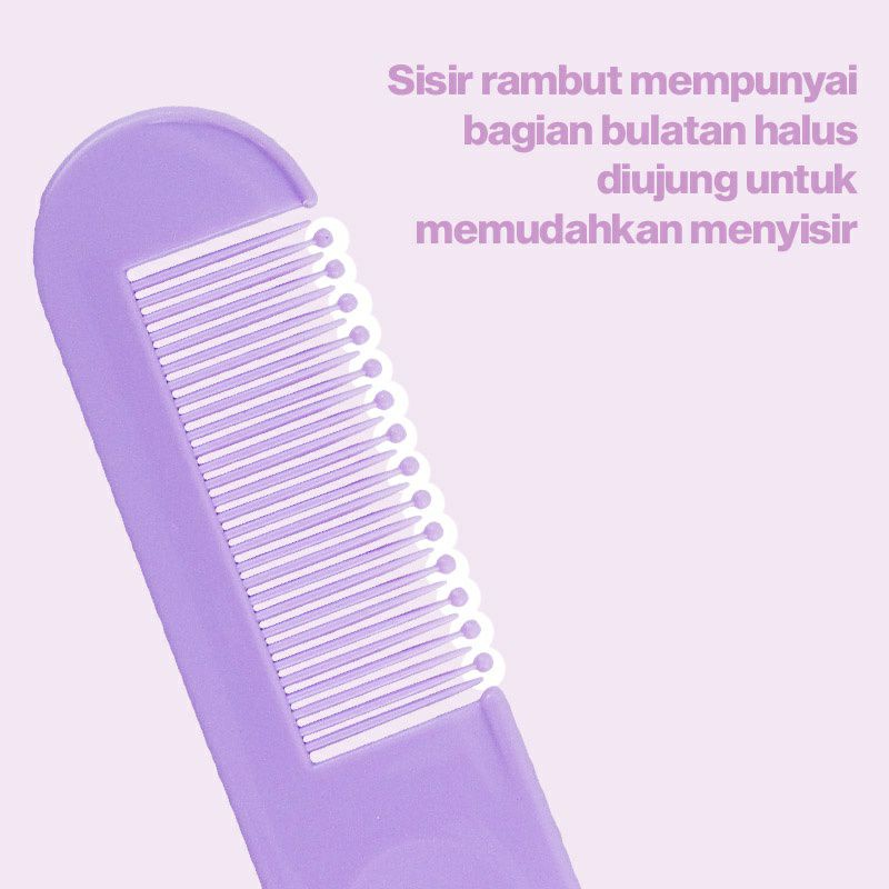 2 in 1 Zippy Brush &amp; Comb Sisir Bayi Newborn +0m | Sisir Dan Sikat Lembut Baby Mumlove Comb And Brush - MUMLOVE