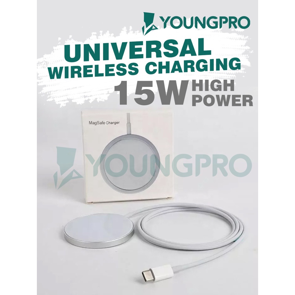 Wireless Charger YOUNGPRO 15 Watt Fast Charging - Wireless Charging Magnectic