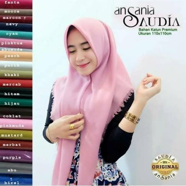 JILBAB SEGIEMPAT SAUDIA BAHAN BERKUALITAS 1KG MUAT 12PC