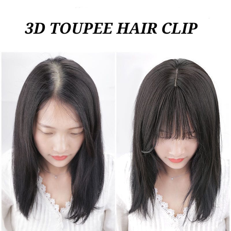 3D TOUPEE HAIR CLIP JEPIT RAMBUT PALSU PONI PENUTUP UBAN LEPEK PITAK WIG IMPORT