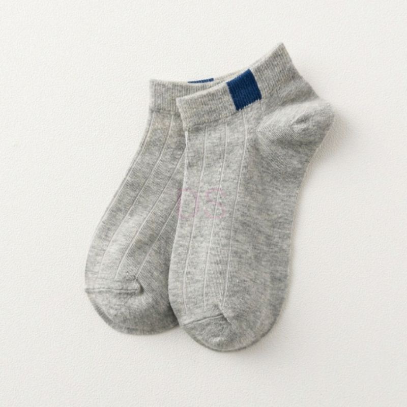 Kaos Kaki Ankle Cute KaosKaki Pendek Polos dan Motif Garis Semata Kaki Impor Murah kaoskaki korea DS-GARIS ATAS - ABUMUDA