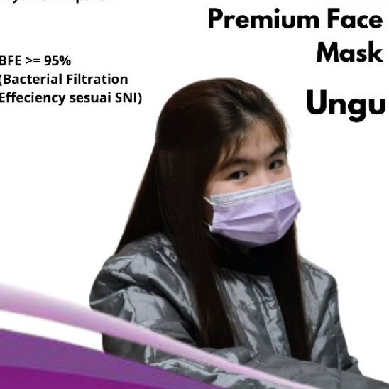 Masker Warna Earloop 3 Ply - Masker Warna Earloop 3Ply Isi 10pcs - UNGU
