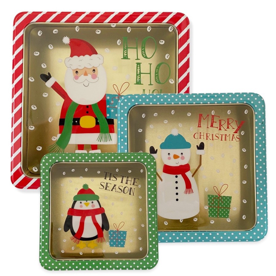 

CHRISTMAS Holiday Decoration Gift Present Box Set of 3 Boxes Kotak Kado Hadiah Natal