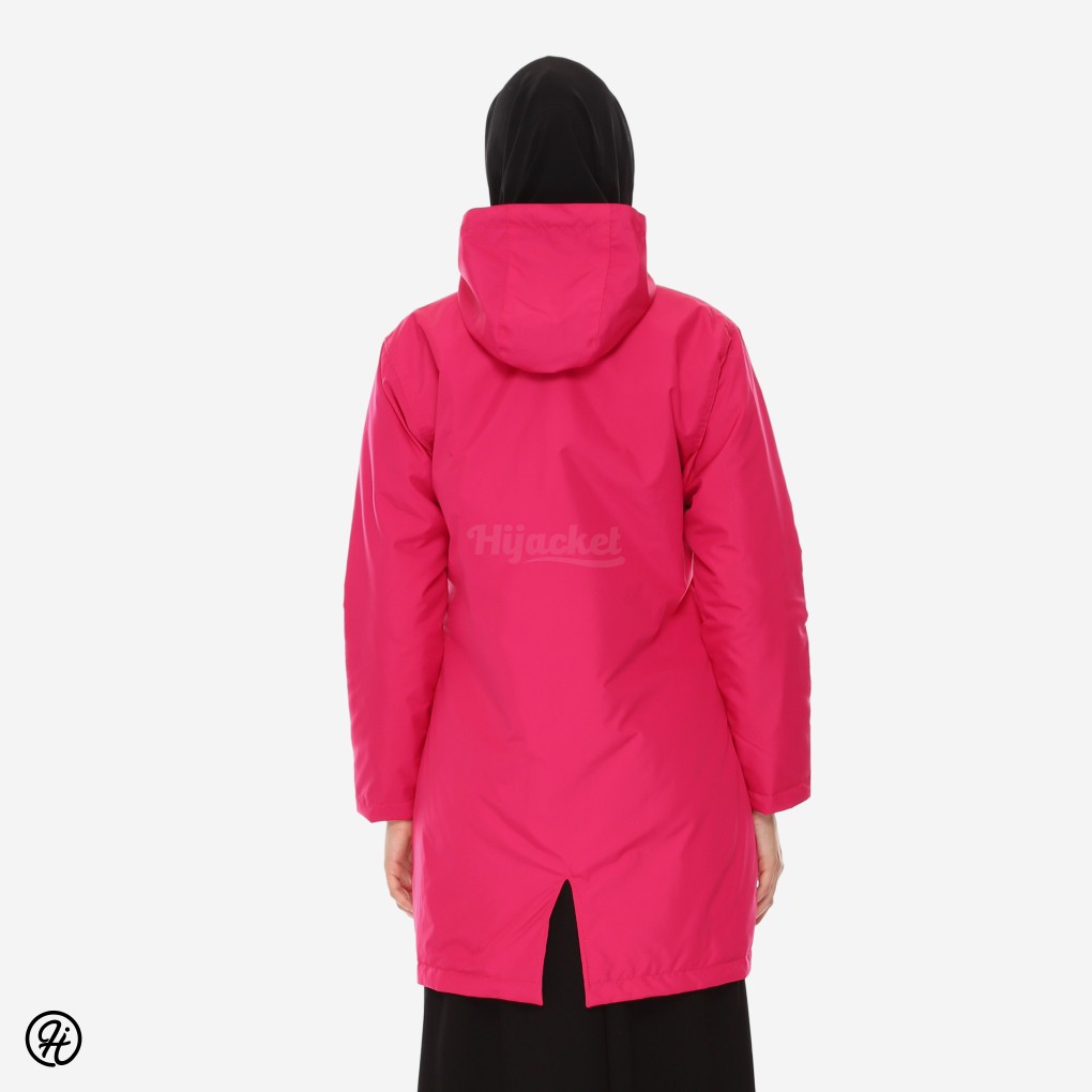 NEW FOR HIJABER JAKET PARKA WANITA HIJACKET IXORA UKURAN L - XL WARNA DEEP PINK-2