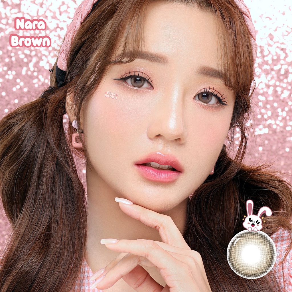 PINKRABBIT Softlens Nara Brown (Normal, Minus 0.5 s/d 10.00)