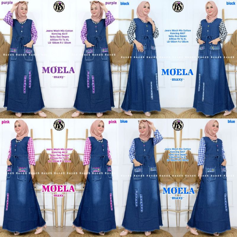 MOELA GAMIS JEANS ORIGINAL by RS/Dress Murah