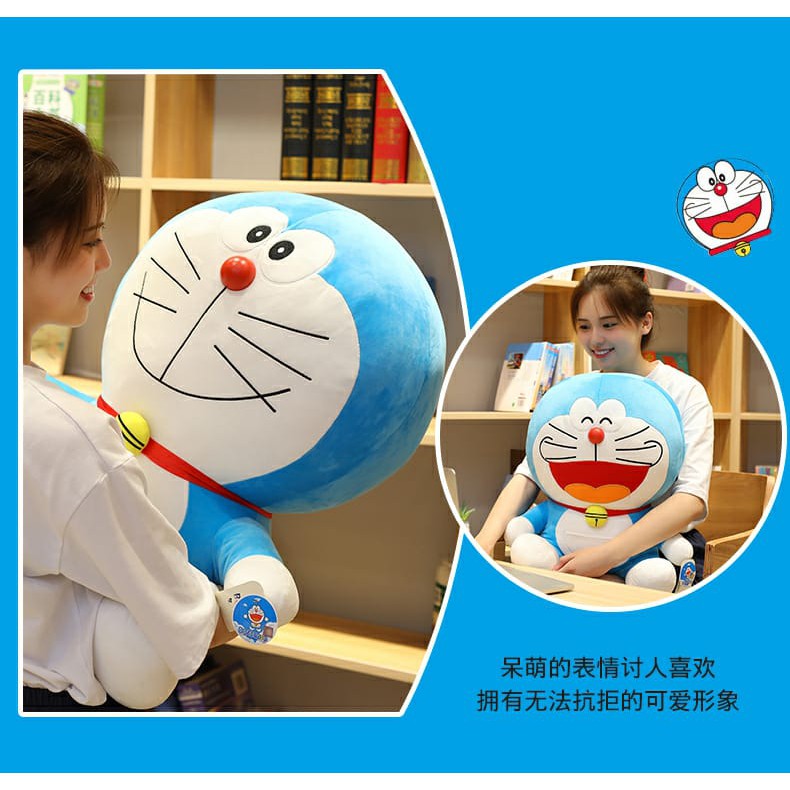 Boneka Doraemon Ketawa Bahagia Jumbo Bahan Super Soft