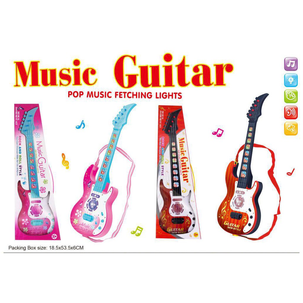 Mainan Anak Gitar Elektrik Guitar Musik Music - Edukasi kode 909A/B