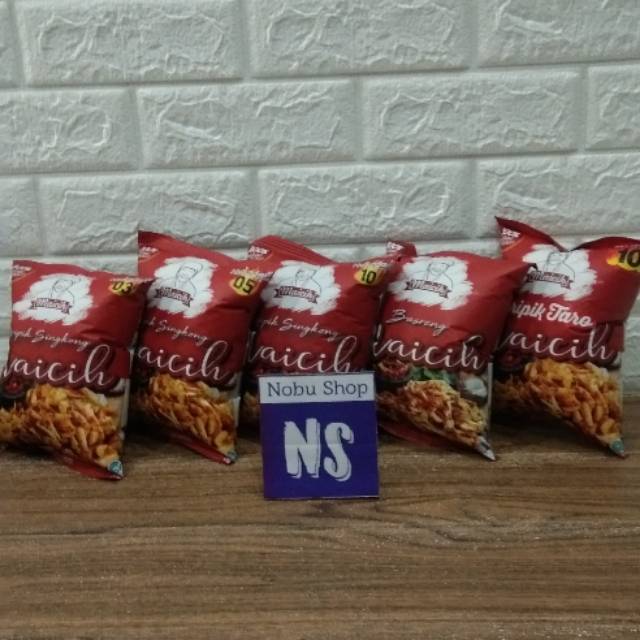 

Paket 6 pcs maicih Keripik singkong pedas level 3 5 10 dan basreng
