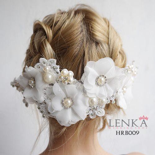LENKA Aksesoris Wedding Crown Pernikahan Pesta Hairpiece Pengantin Bridal HRB009