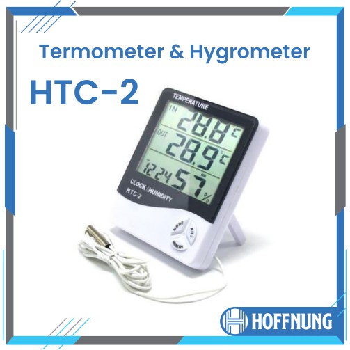 HTC-2 Digital Hygrometer Temperature Meter Clock HTC2 HTC 2 kabel 1,5m