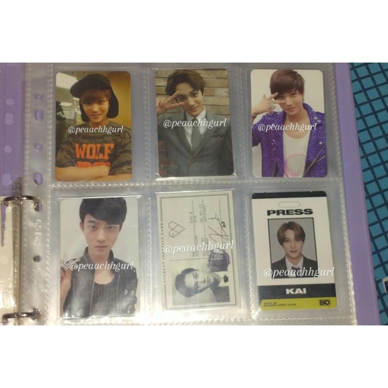 Photocard kai mama growl xoxo do mama season greetings id card chanyeol sehun jaehyun suho baekhyun