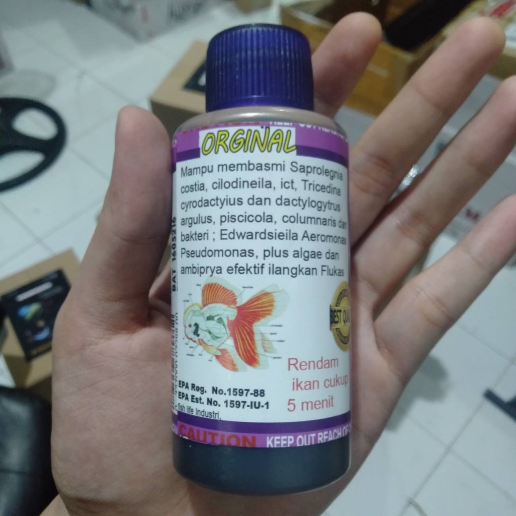 (PK) KALSUM PERMANGAT 100 ML FISHLIFE BY VIVIAN OBAT IKAN