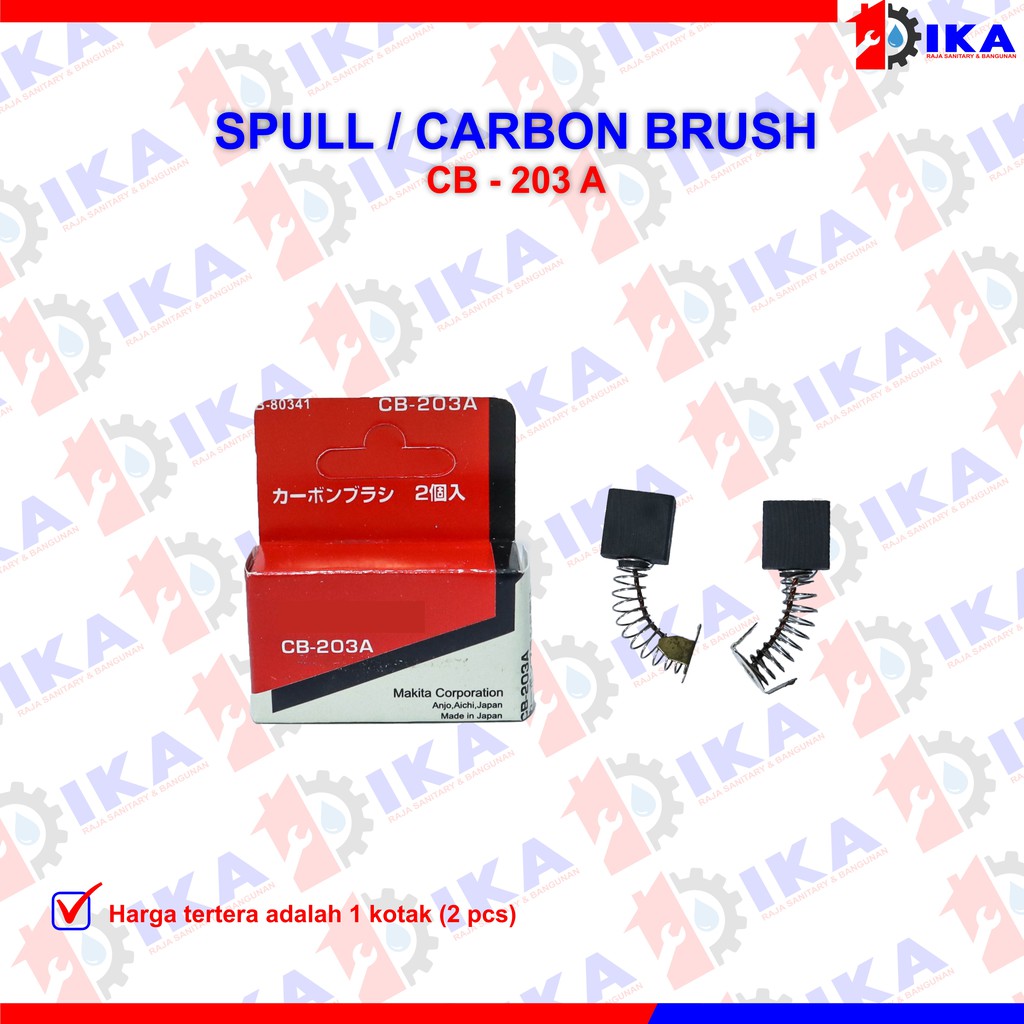 Spull Makita CB 153/ 51/ 64/ 100/ 411/ 41 / 259 / 203 / 250 / 408 carbon brush / arang kul bagus mrh